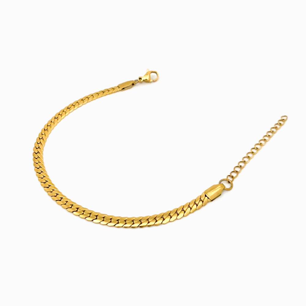 Pulseira Achatada - Aço Inox