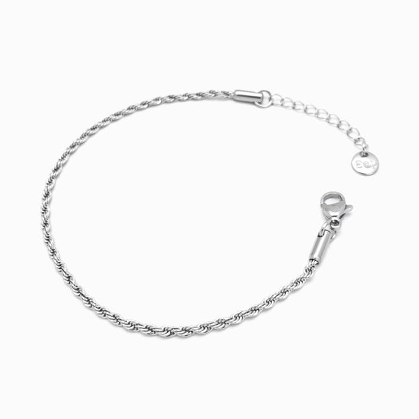 Pulseira Torcida 4mm SL3071 - Aço Inox Prateado