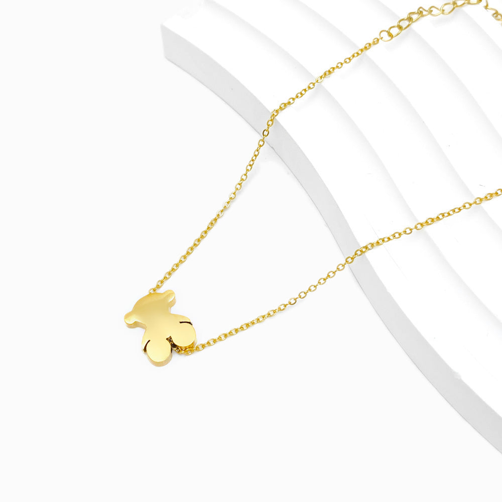 Pulseira Urso - Aço Inox com Madrepérola