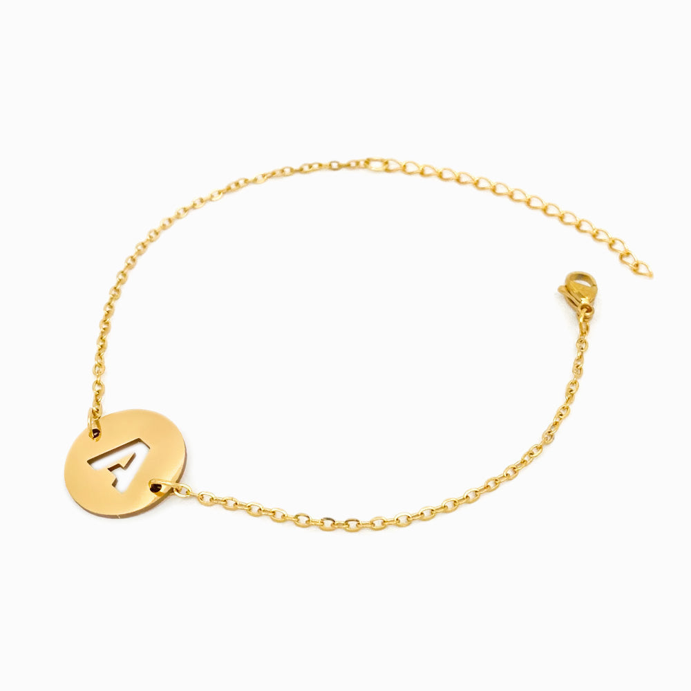 Pulseira com Inicial A SL2046 - Aço Inox