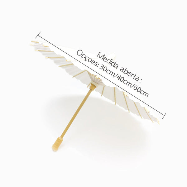 Sombrinha chinesa com demonstração de medida