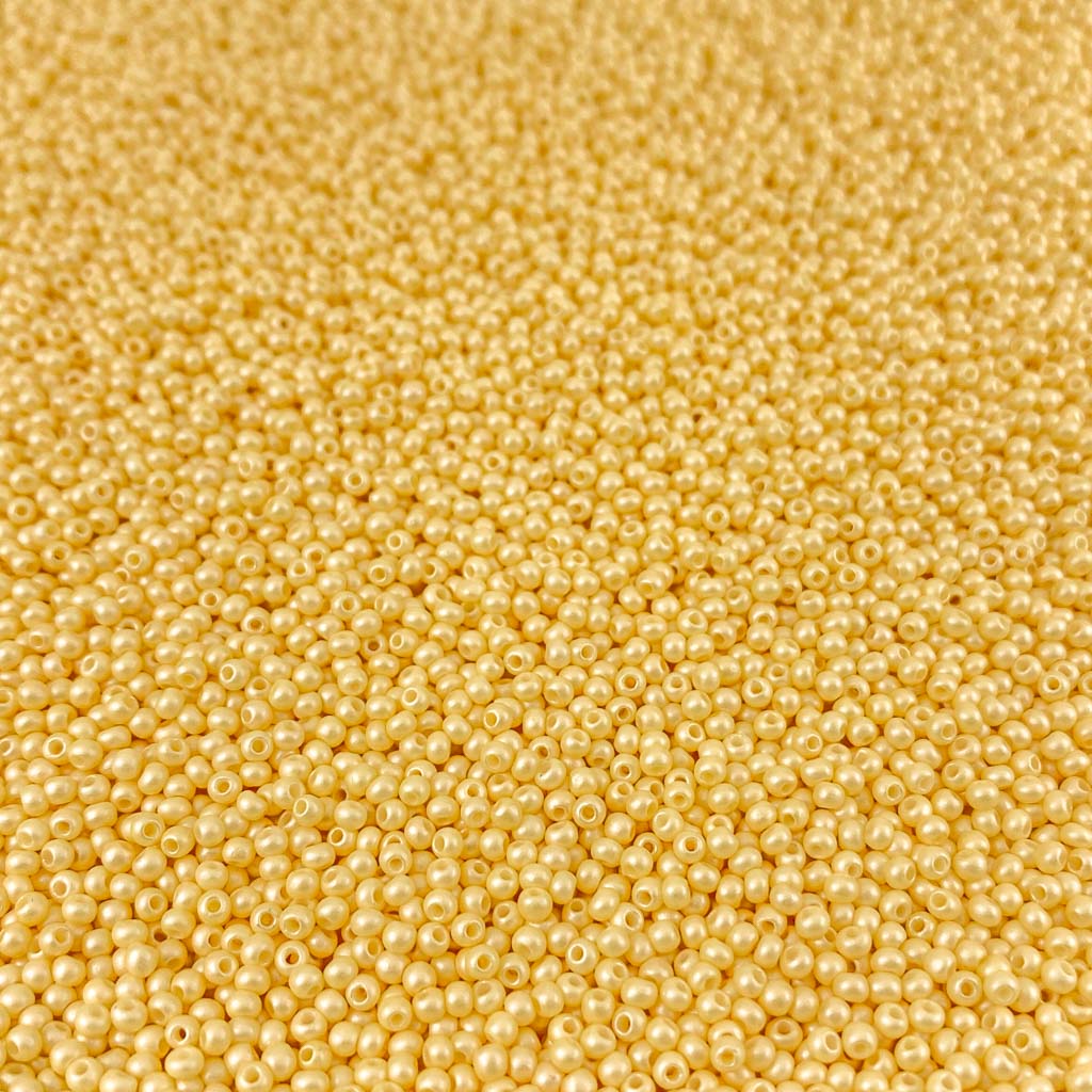 Pack 20g Miçanga de Vidro Equilibrada 2mm Bege