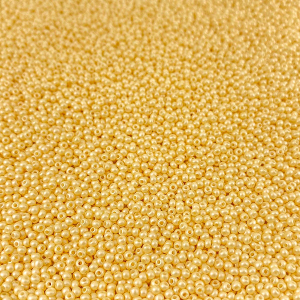 Pack 20g Miçanga de Vidro Equilibrada 2mm Bege