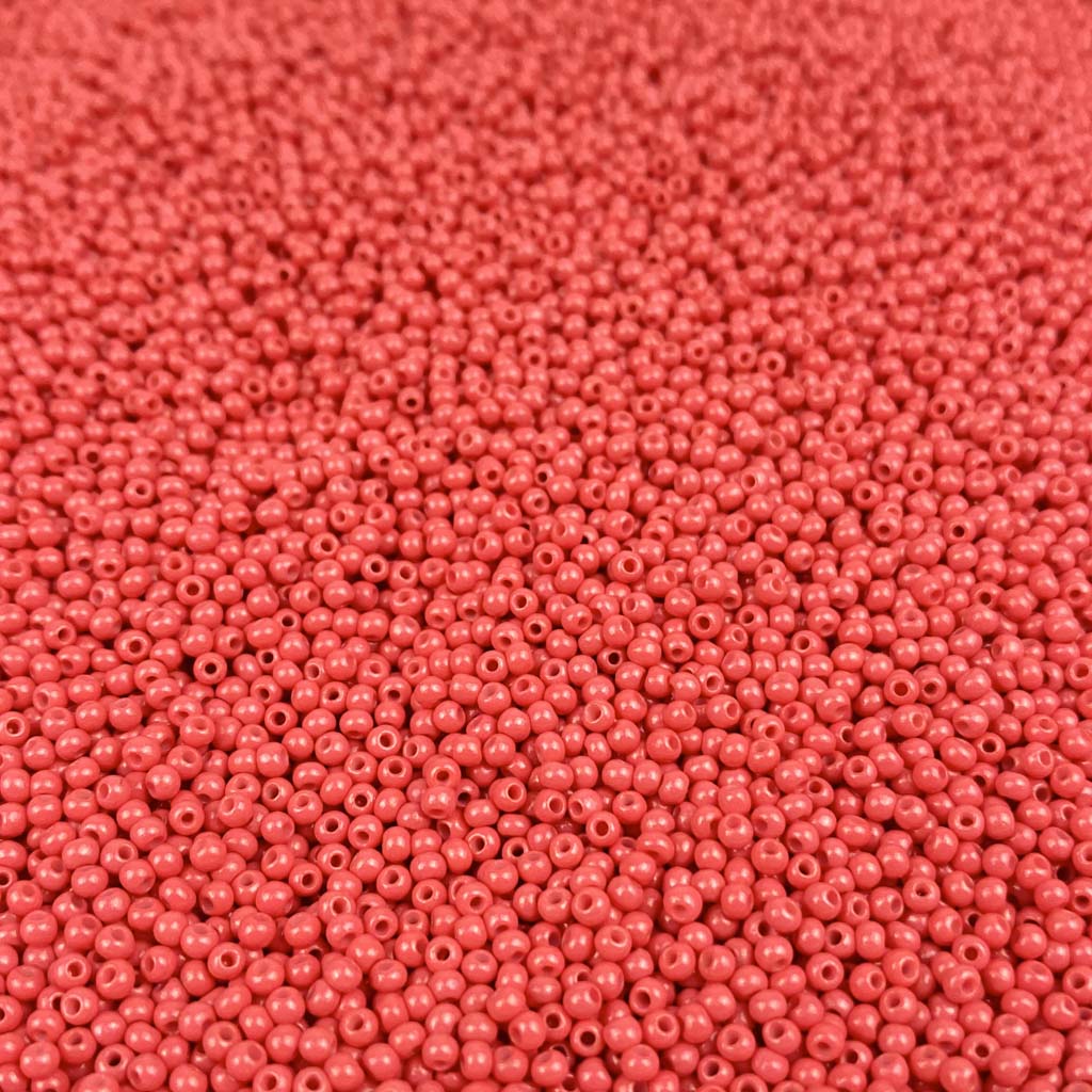 Pack 20g Miçanga de Vidro Equilibrada 2mm Rosa Vermelho