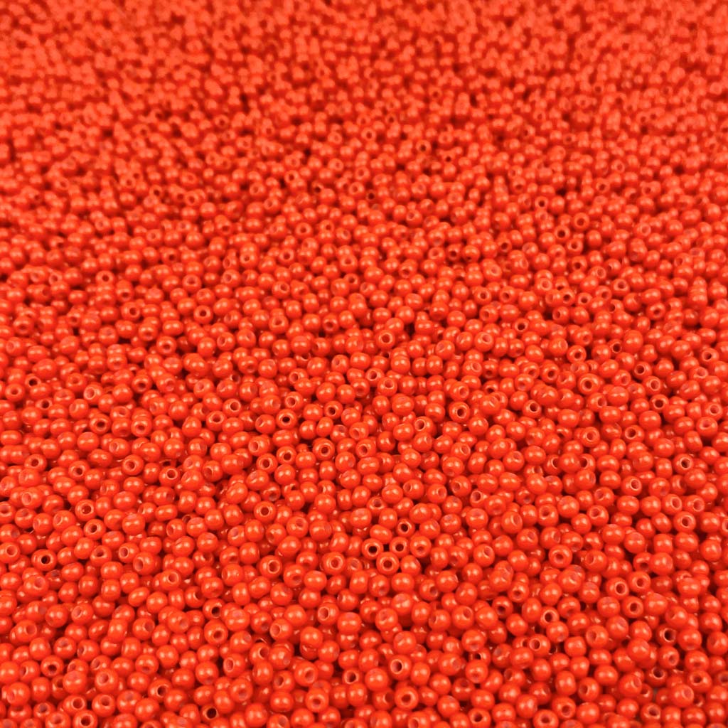 Pack 20g Miçanga de Vidro Equilibrada 2mm Vermelho