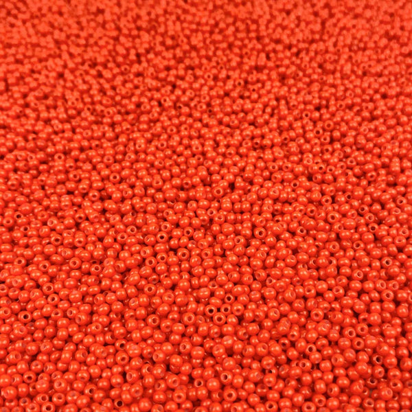 Pack 20g Miçanga de Vidro Equilibrada 2mm Vermelho