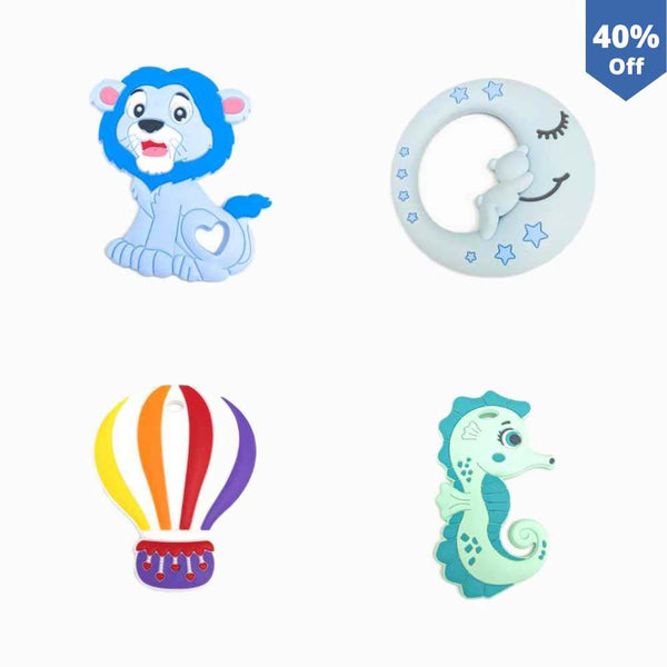 MORDEDORES DE SILICONE COM ETIQUETA DE DESCONTO