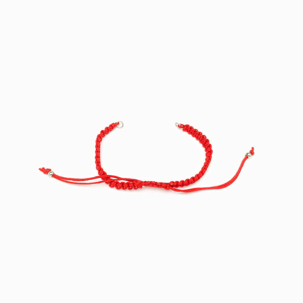 Pulseira macramé ajustável semi pronta