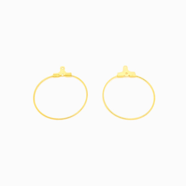 Brinco argola aço inox dourado 26mm