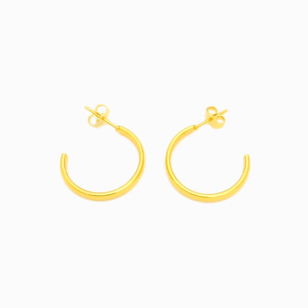 Brinco argola aço inox dourado 21mm