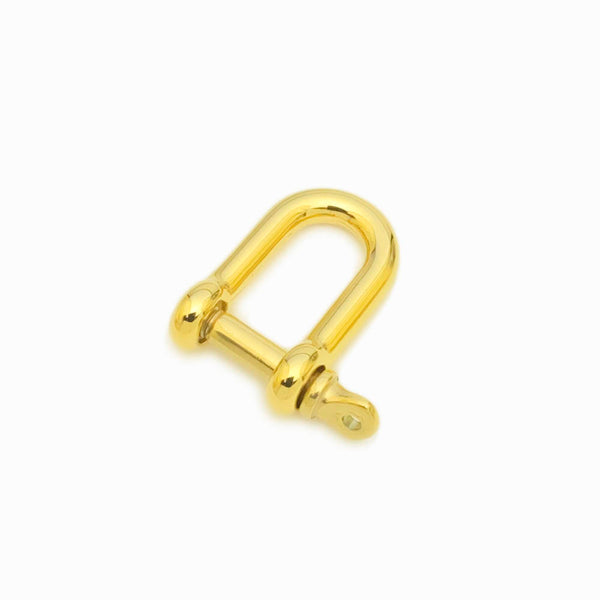 Fecho Mosquetão 26x24mm - Aço Inox Dourado