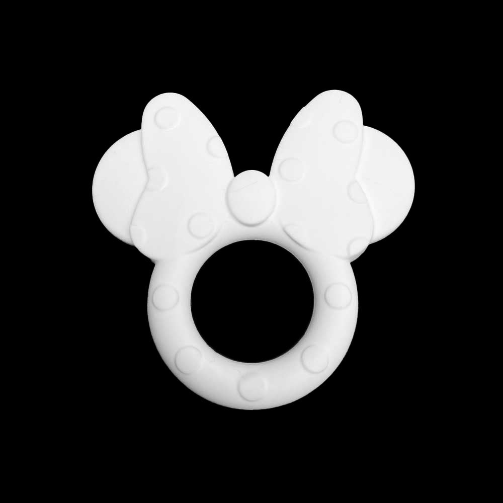ANEL DE SILICONE FORMA MINNIE BRANCO