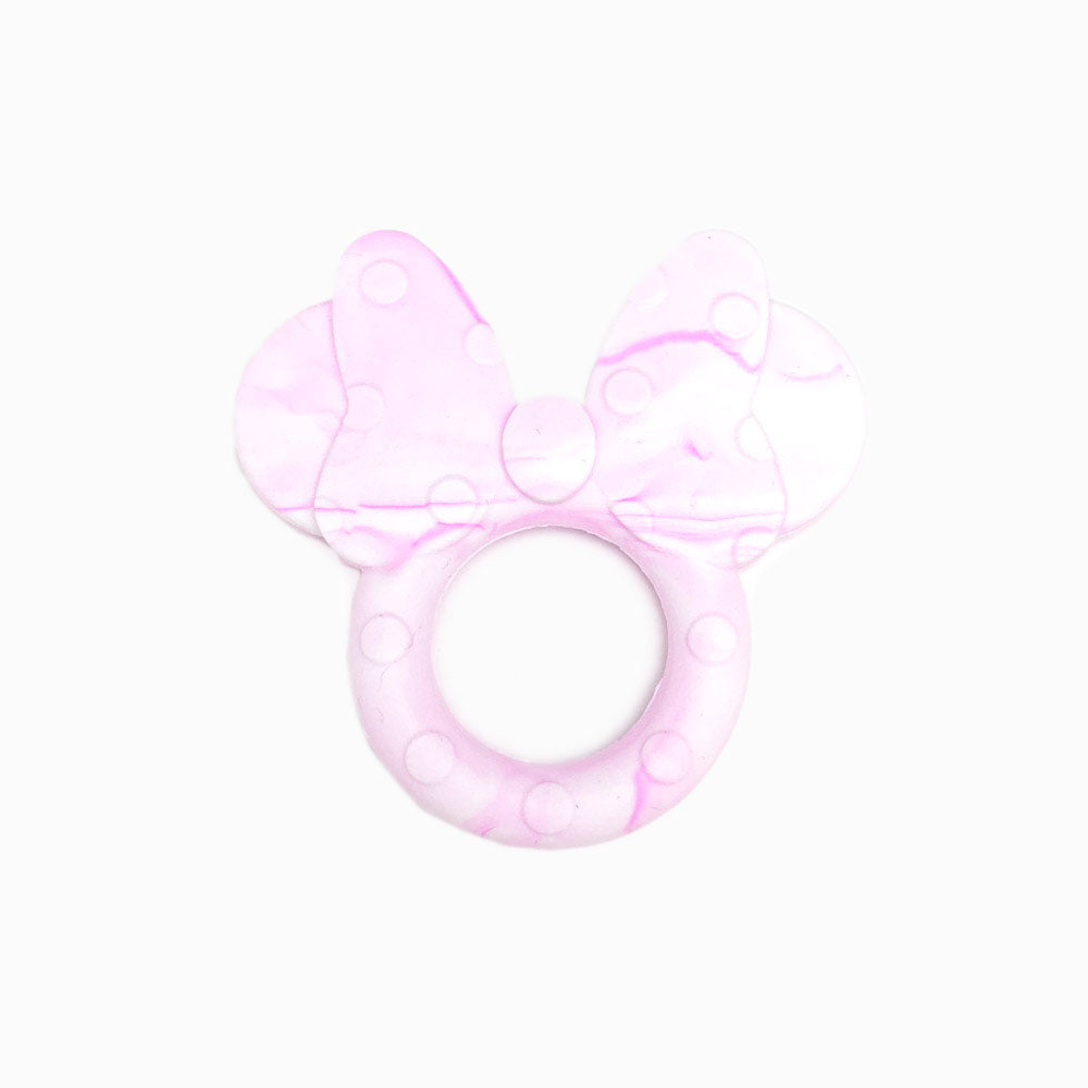 ANEL DE SILICONE FORMA MINNIE ROSA CLARO