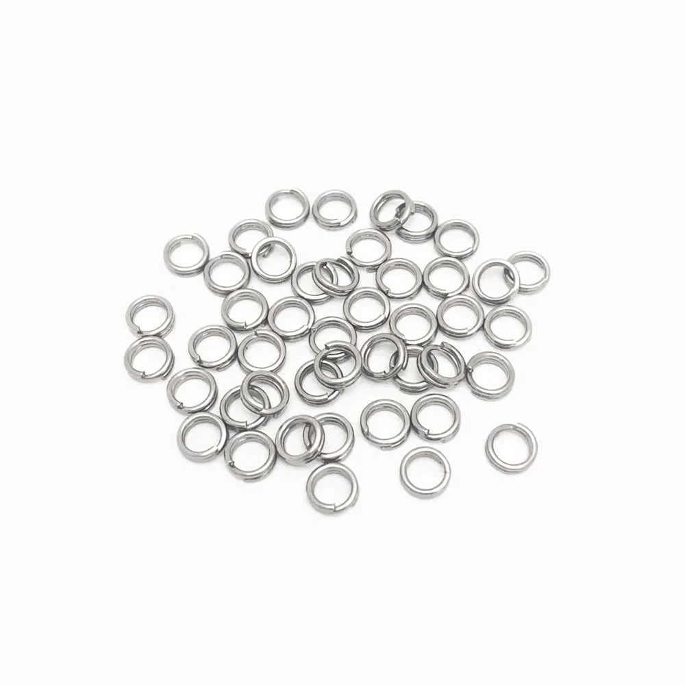 Pack 65 Argola Dupla 6mm - Aço Inox Prateado