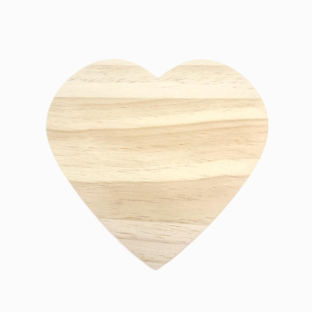 Base de Madeira Natural Forma Coração