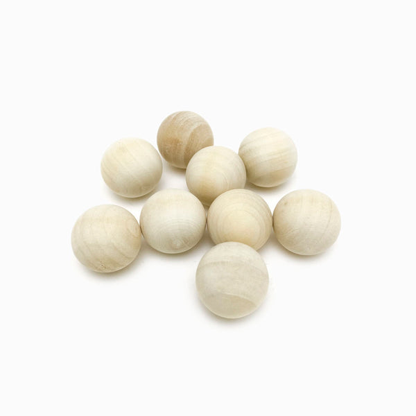Bola de madeira natural sem furo