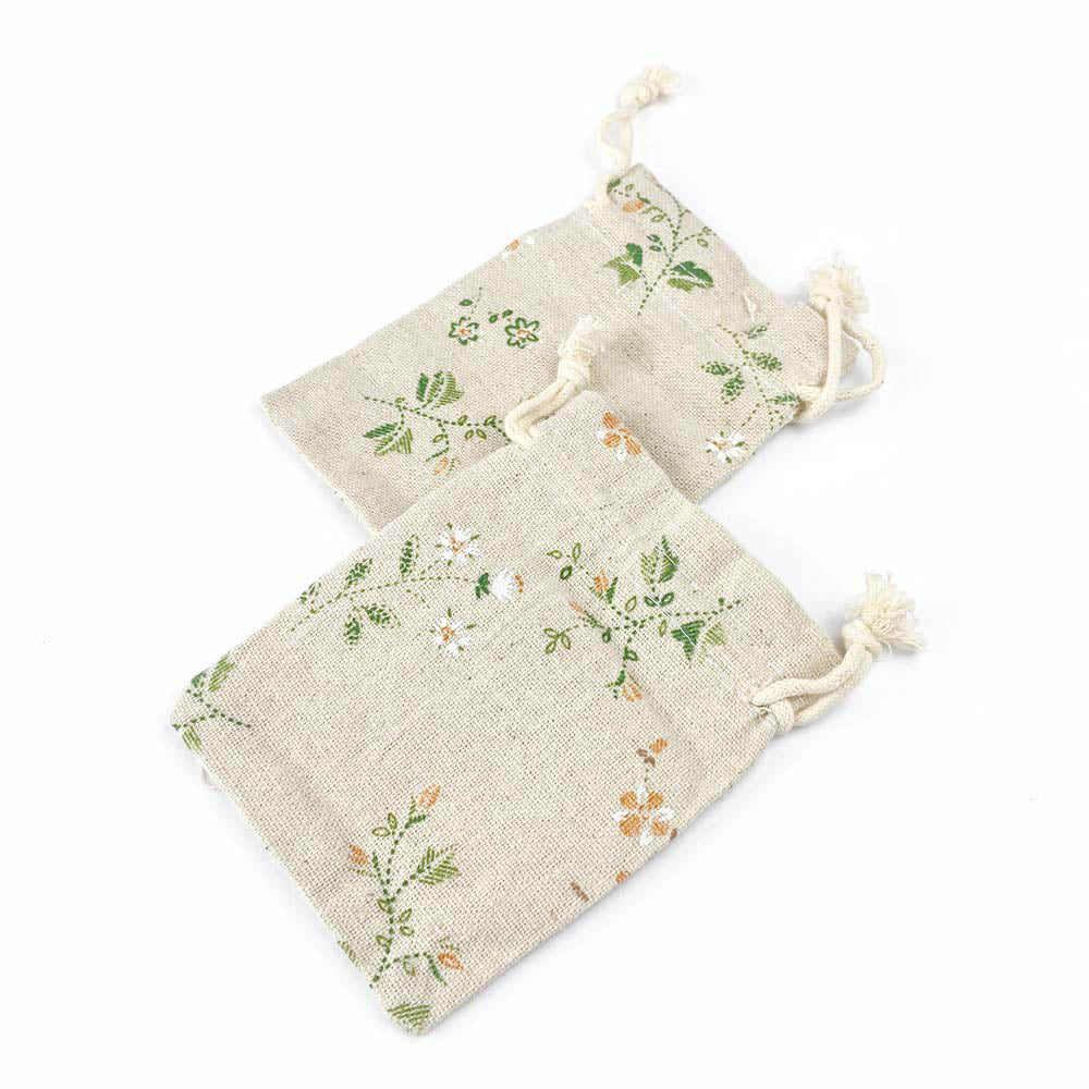 Saco de tecido estampado 9x12cm