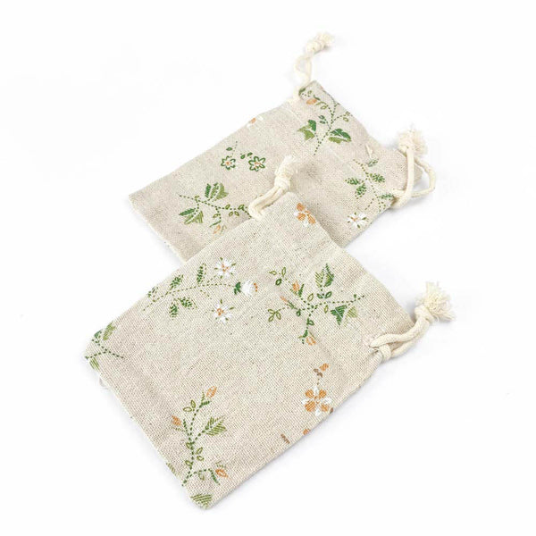 Saco de tecido estampado 9x12cm