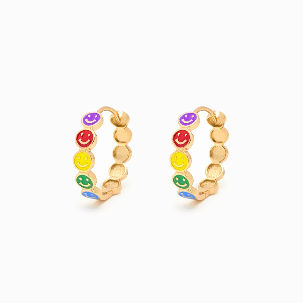 BRINCOS ARGOLA COM ESMALTE