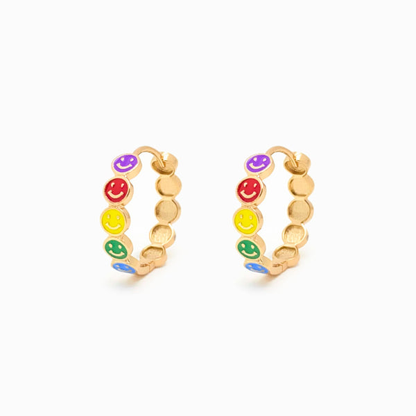 BRINCOS ARGOLA COM ESMALTE