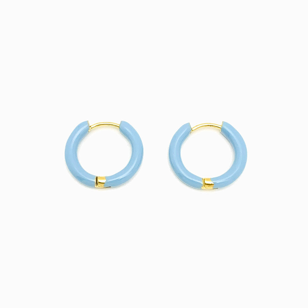 Brinco argola aço inox dourado com verniz 17mm