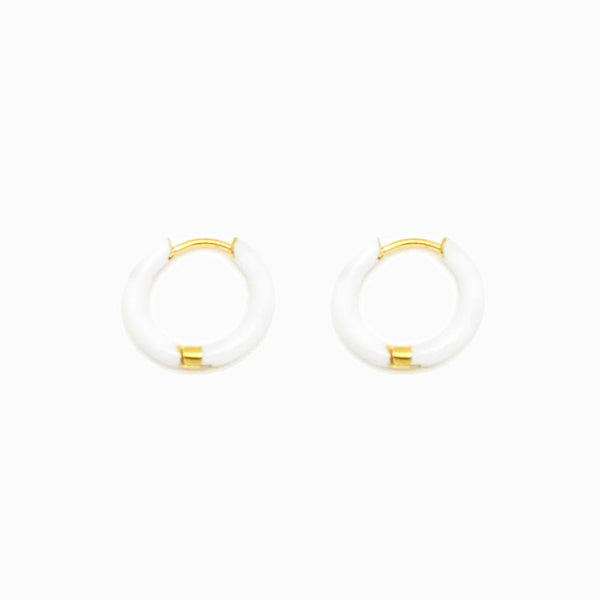 Brinco argola aço inox dourado com verniz 17mm