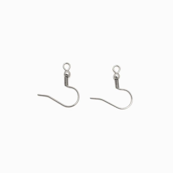 Base para brincos gancho em aço inox prateado