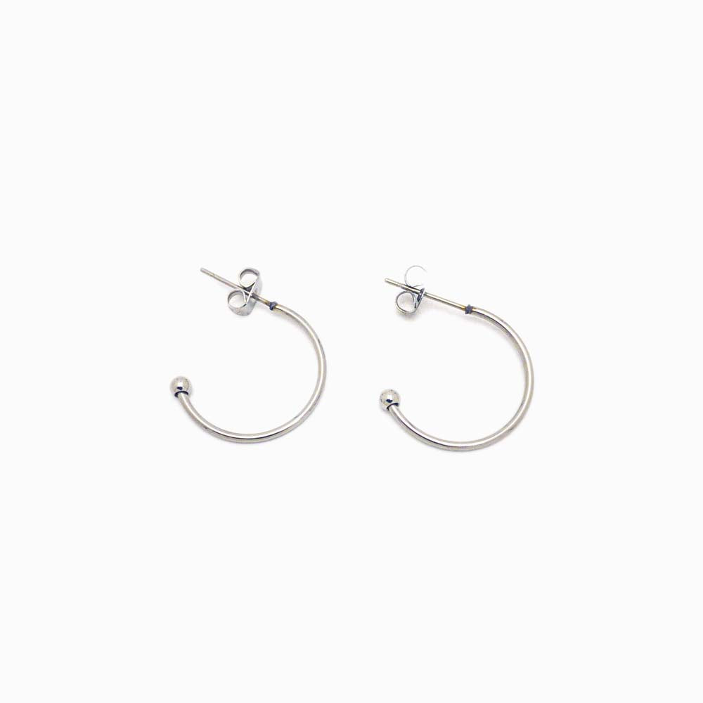 Base para Brincos em Aço Inox Prateado 16x14mm