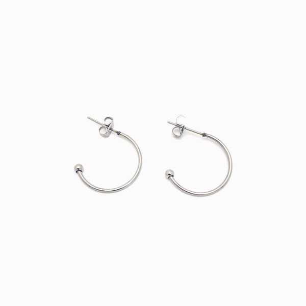 Base para Brincos em Aço Inox Prateado 16x14mm