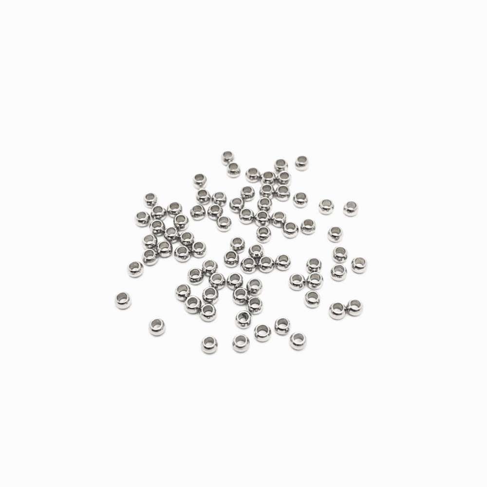 Bolas 2mm - Aço Inox Prateado