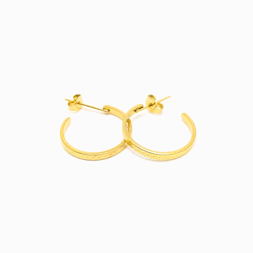 Brincos Argola 21mm - Aço Inox Dourado