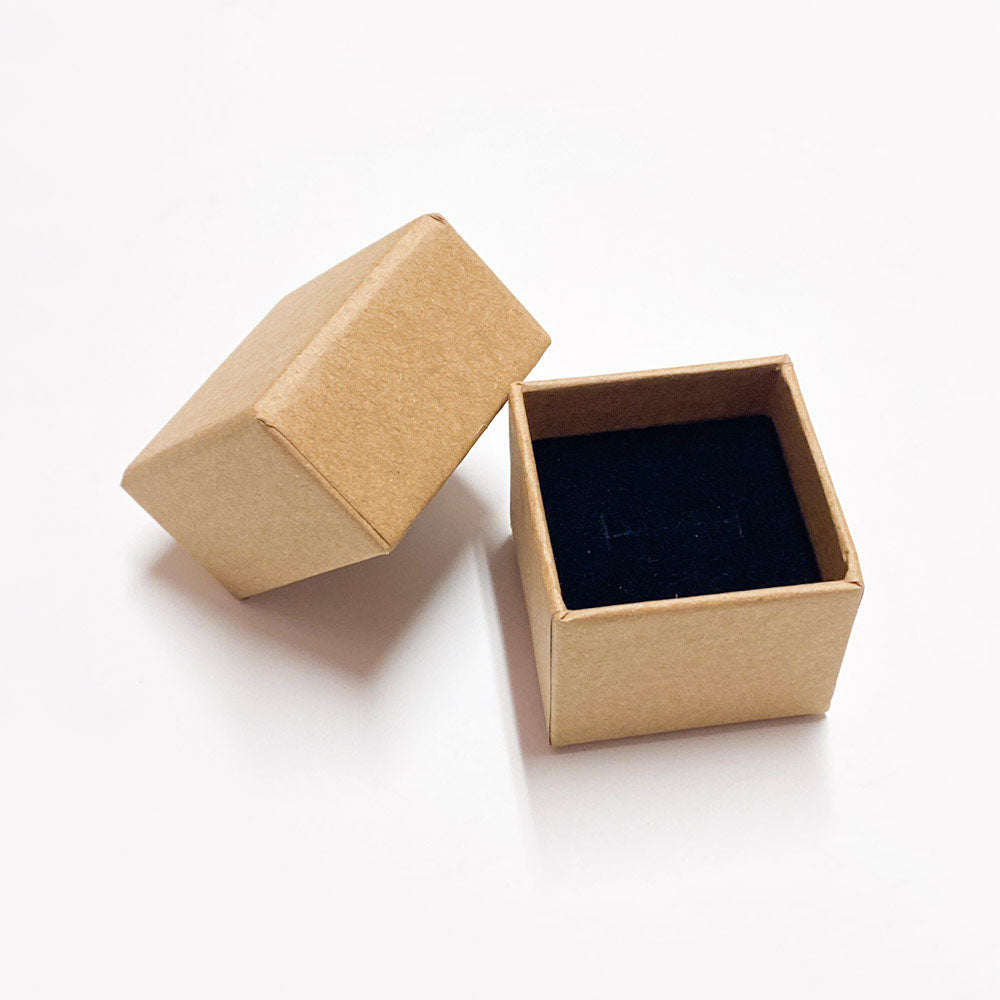 Caixa kraft com almofada para anel