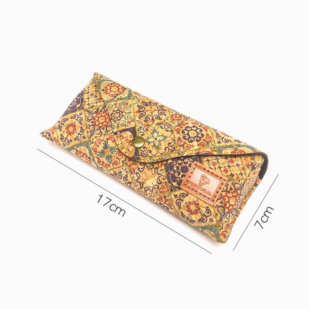 caixa para óculos de cortiça com medida