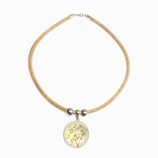 COLAR DE CORTIÇA COM MANDALA ÁRVORE DA VIDA