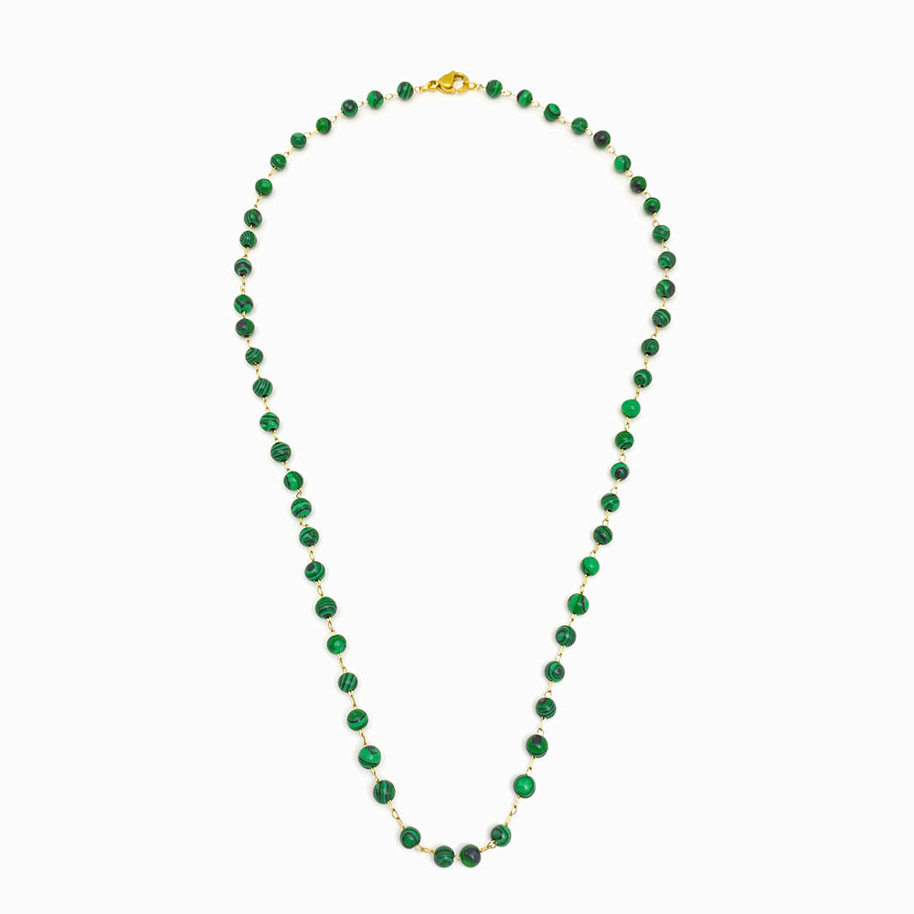 Colar de pedras semipreciosas malaquite