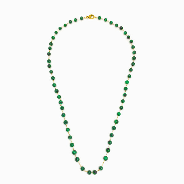 Colar de pedras semipreciosas malaquite