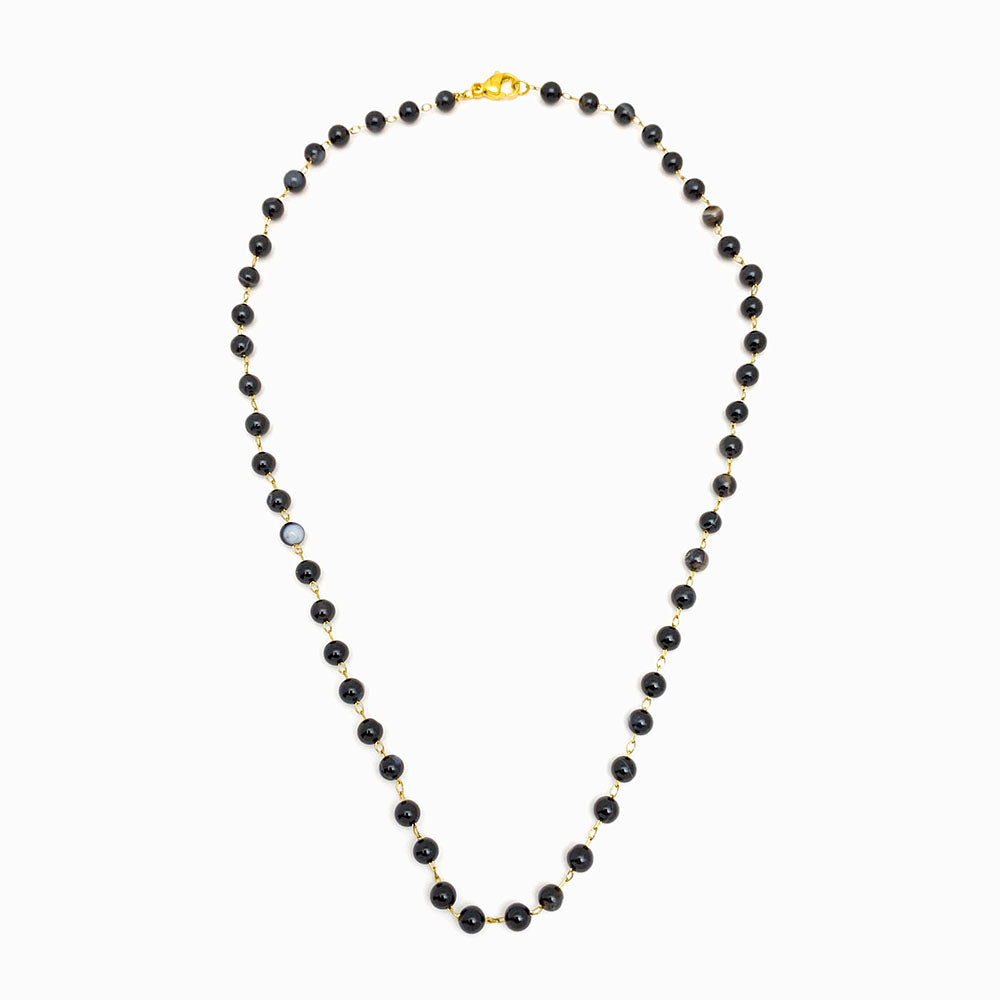 Colar de pedras semipreciosas ónix