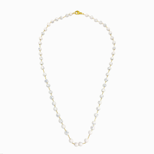 Colar de pedras semipreciosas howlite
