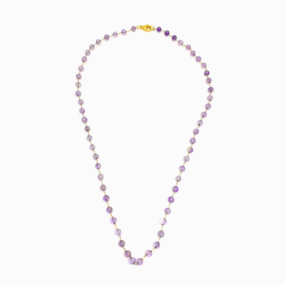 Colar de pedras semipreciosas ametista