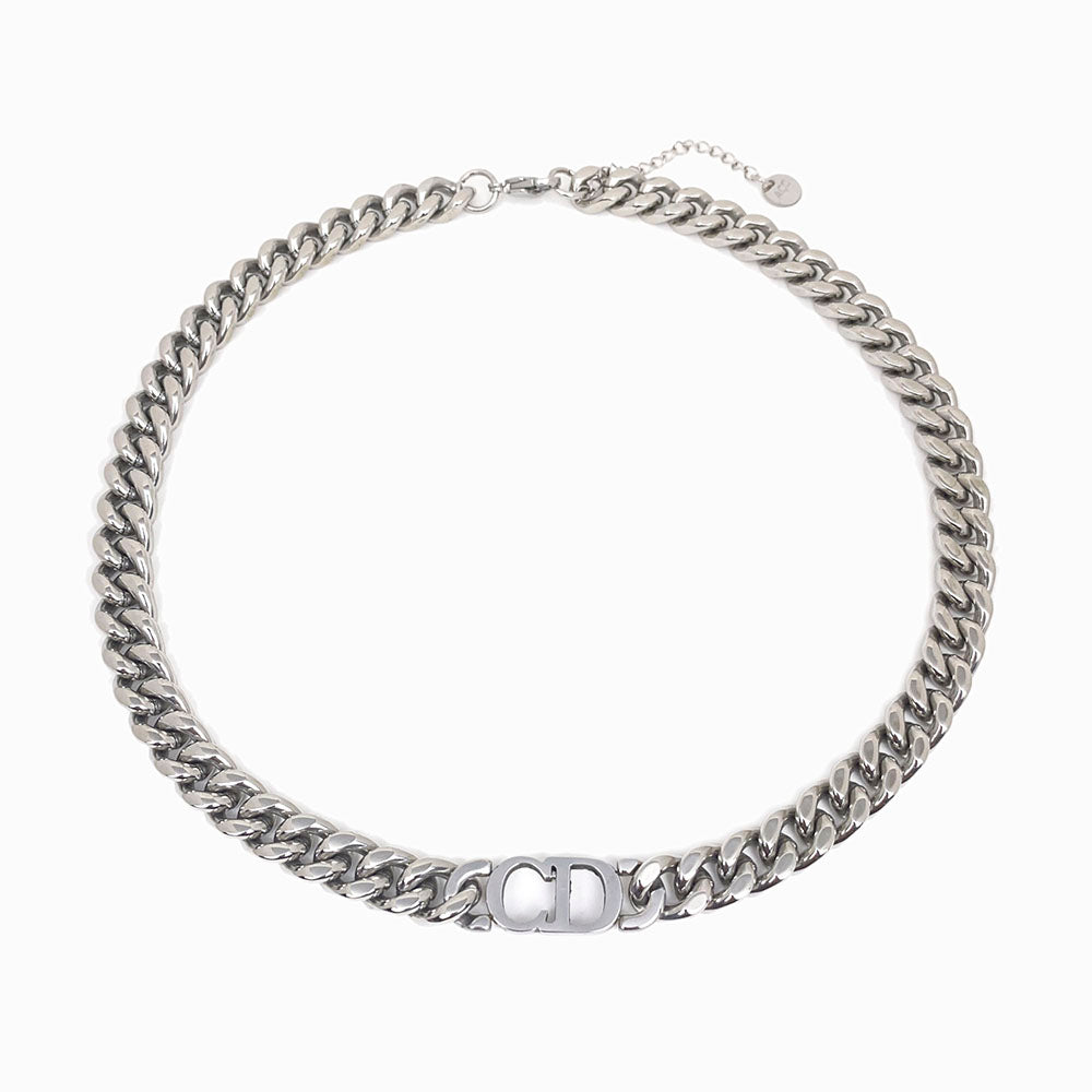 Colar aço inox prateado grosso para homem