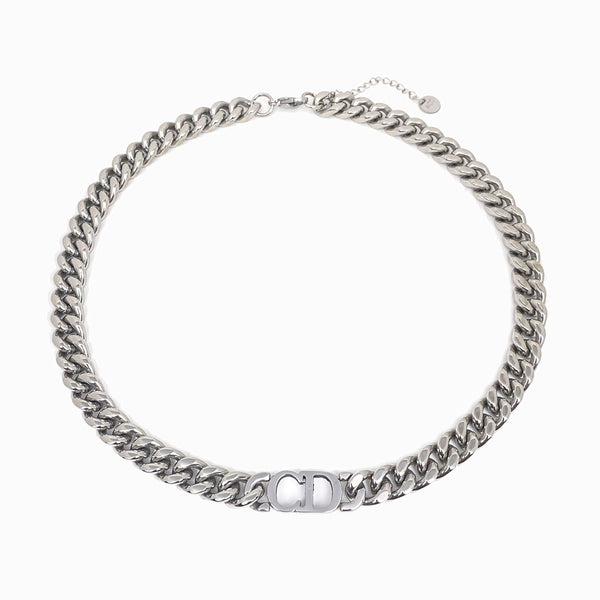 Colar aço inox prateado grosso para homem