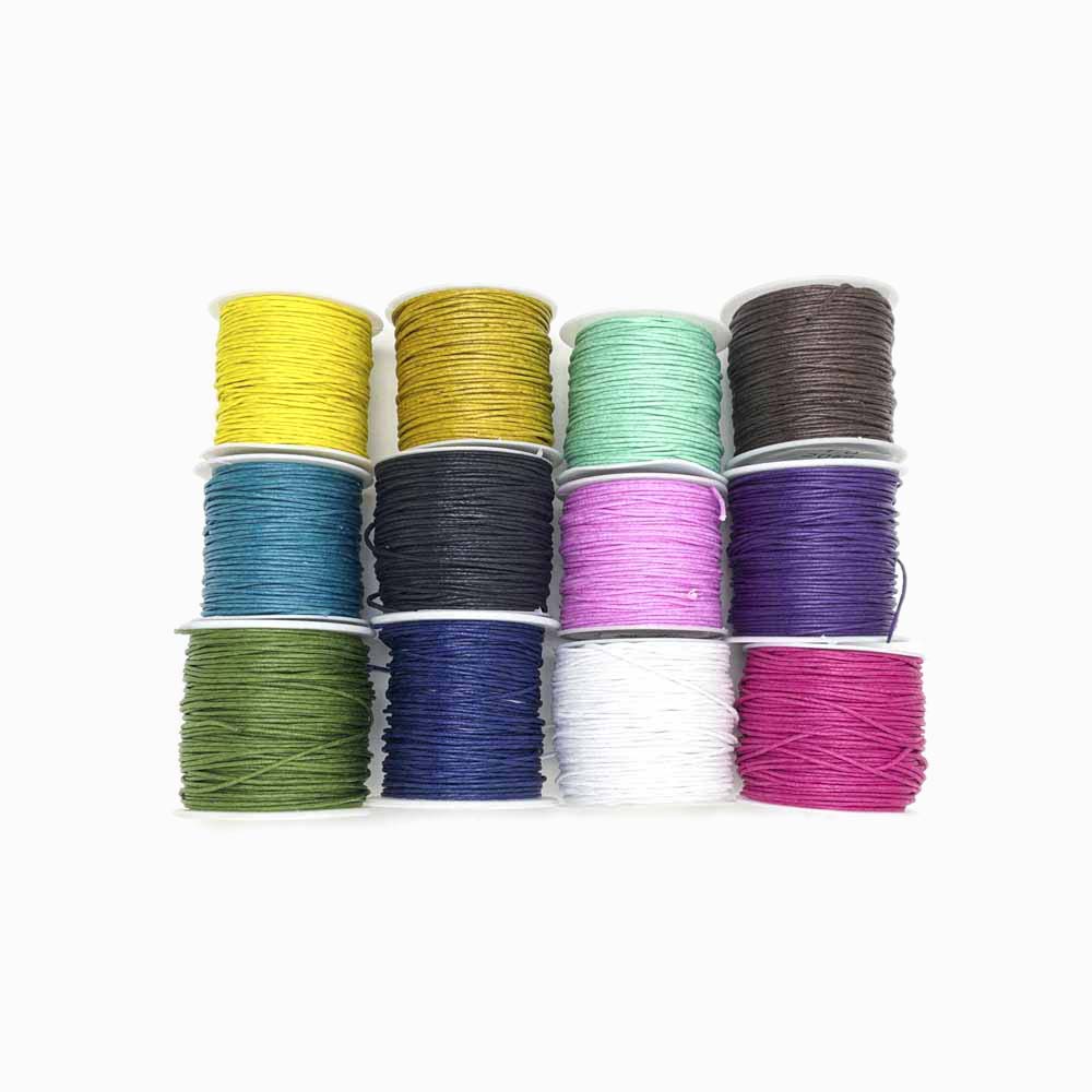 CONJUNTO 12 ROLOS SORTIDOS FIO DE ALGODÃO ENCERADO