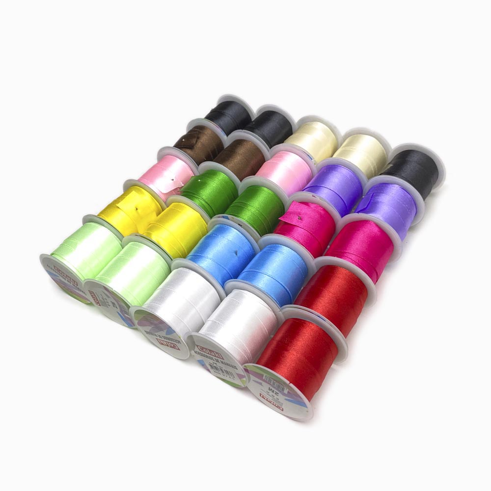 CONJUNTO 25 ROLOS FITA DE CETIM 20M