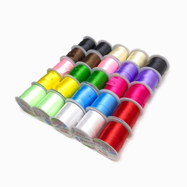 CONJUNTO 25 ROLOS FITA DE CETIM 20M