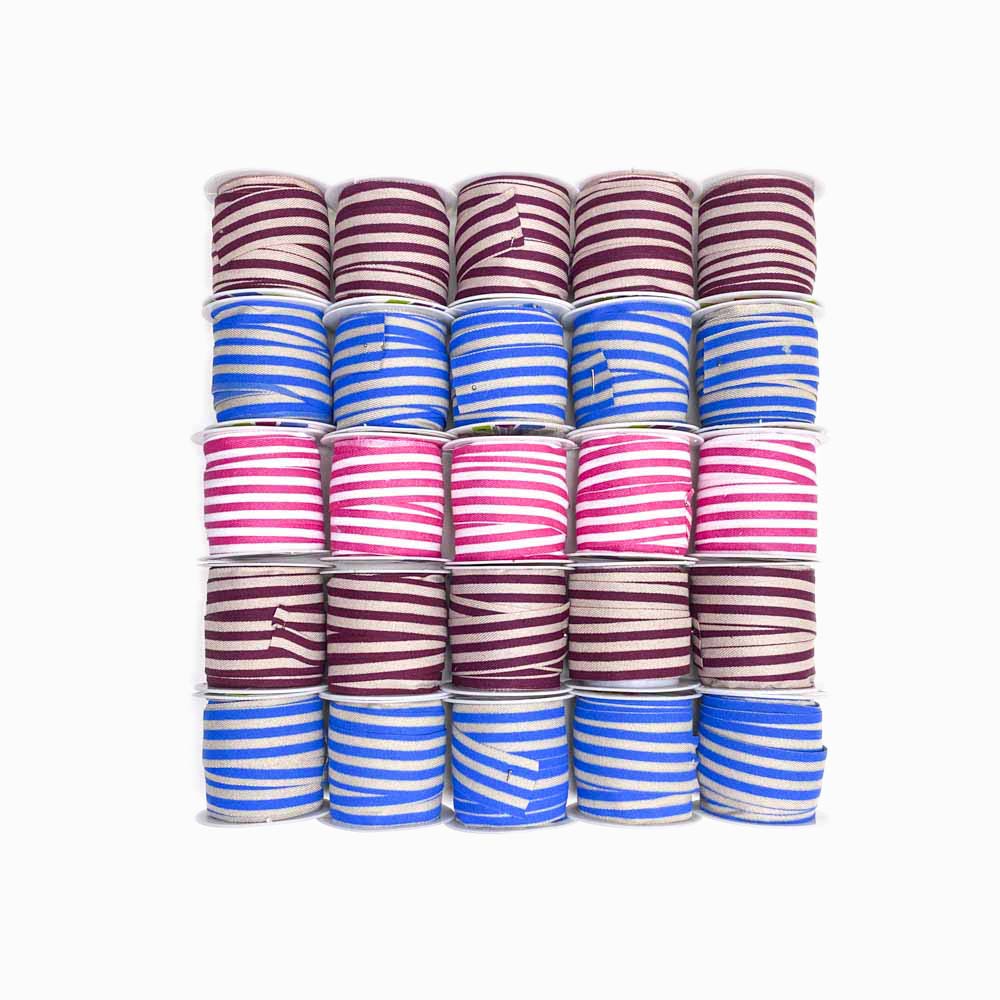 conjunto 25 rolos fita de tecido 20mm