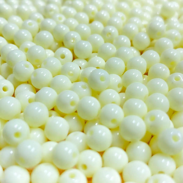 Contas acrílicas 6mm creme