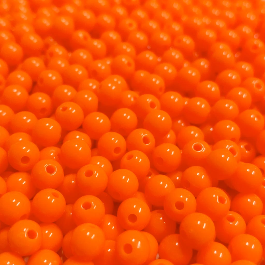 Contas acrílicas 6mm laranja