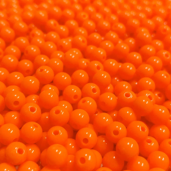 Contas acrílicas 6mm laranja
