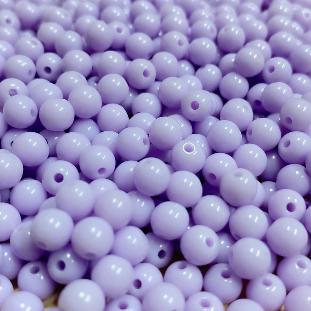 Contas acrílicas 6mm lavanda