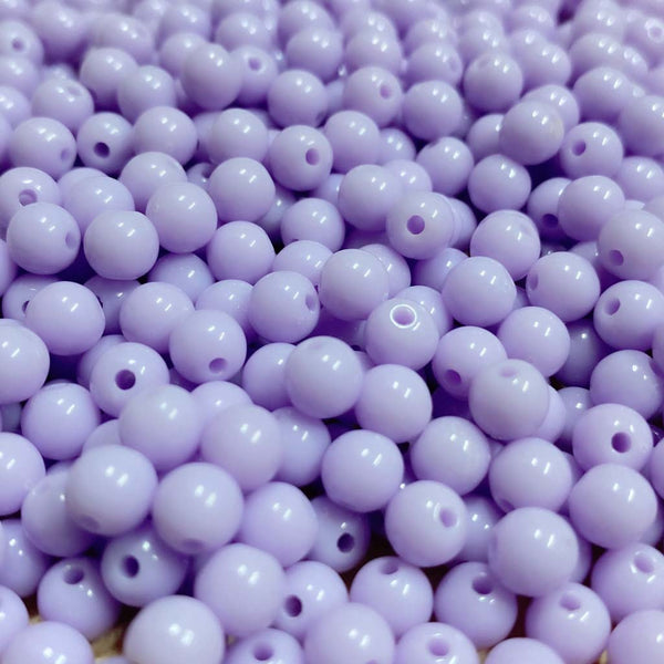 Contas acrílicas 6mm lavanda